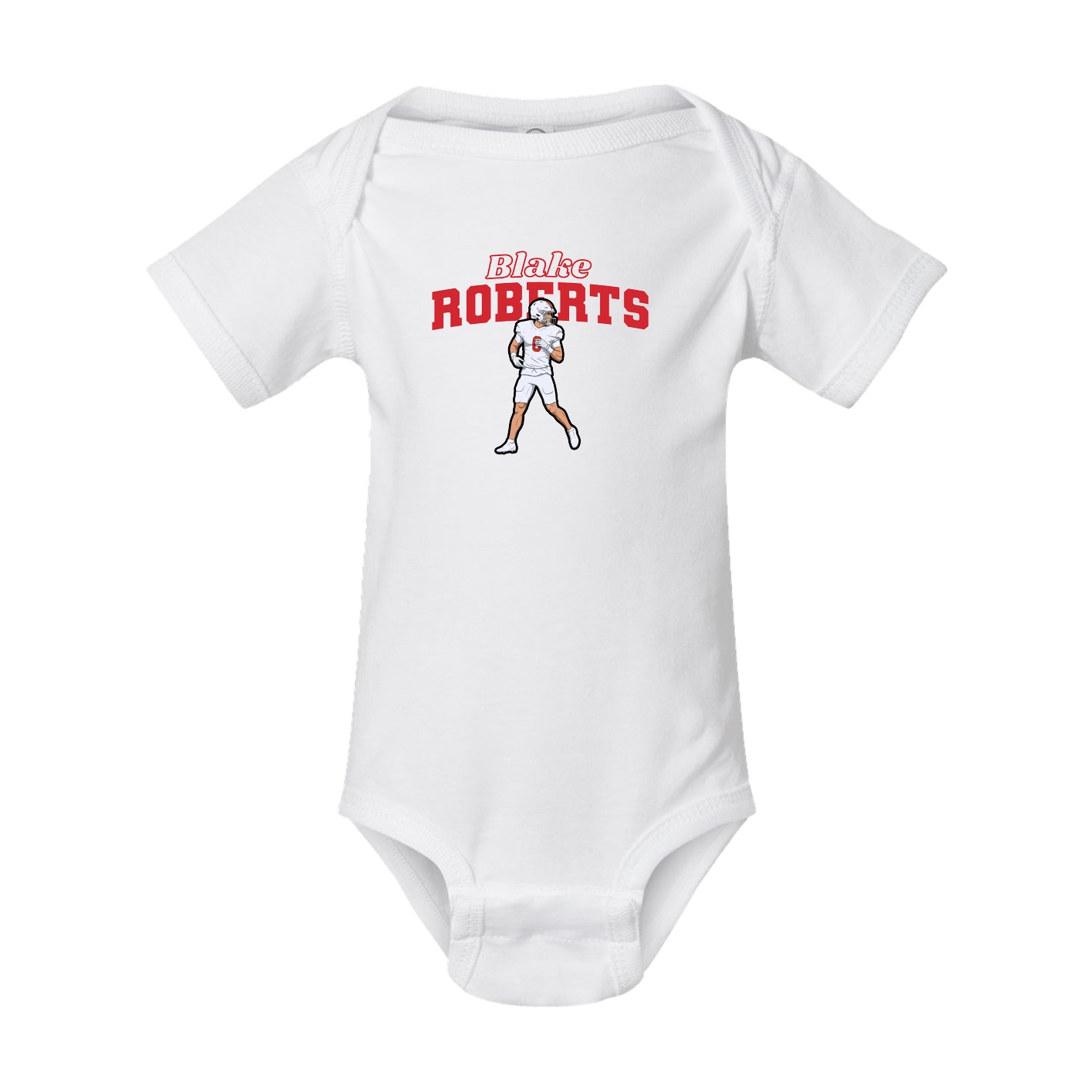 Baby Onesie — Name Arch in White
