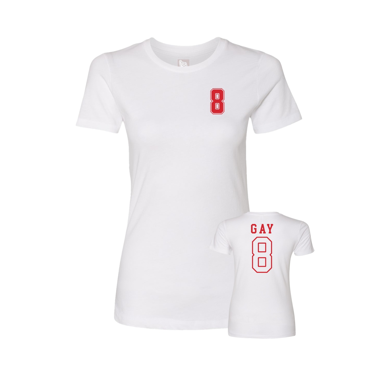 Womens Tee — Chest Back in White
