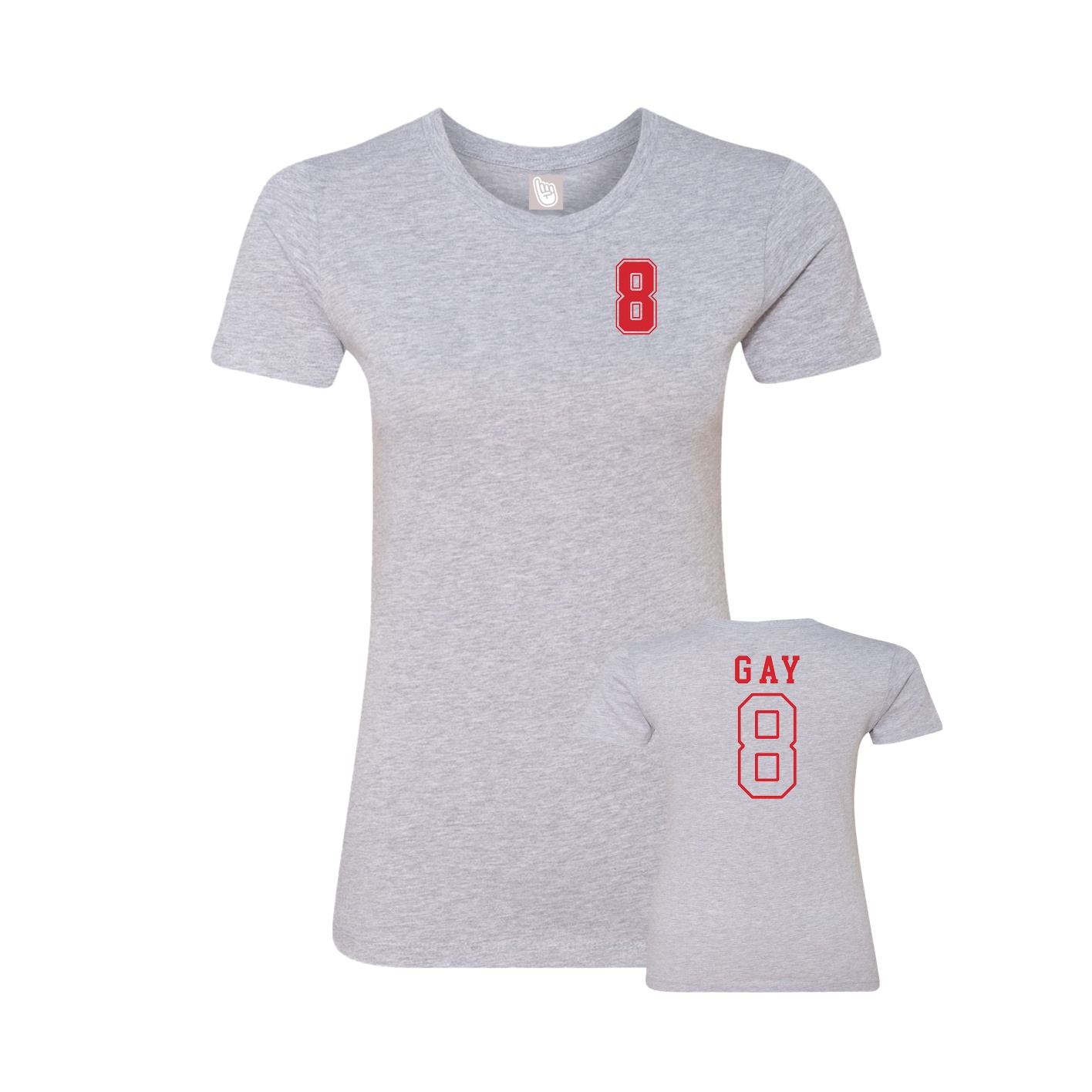 Womens Tee — Chest Back in Grey