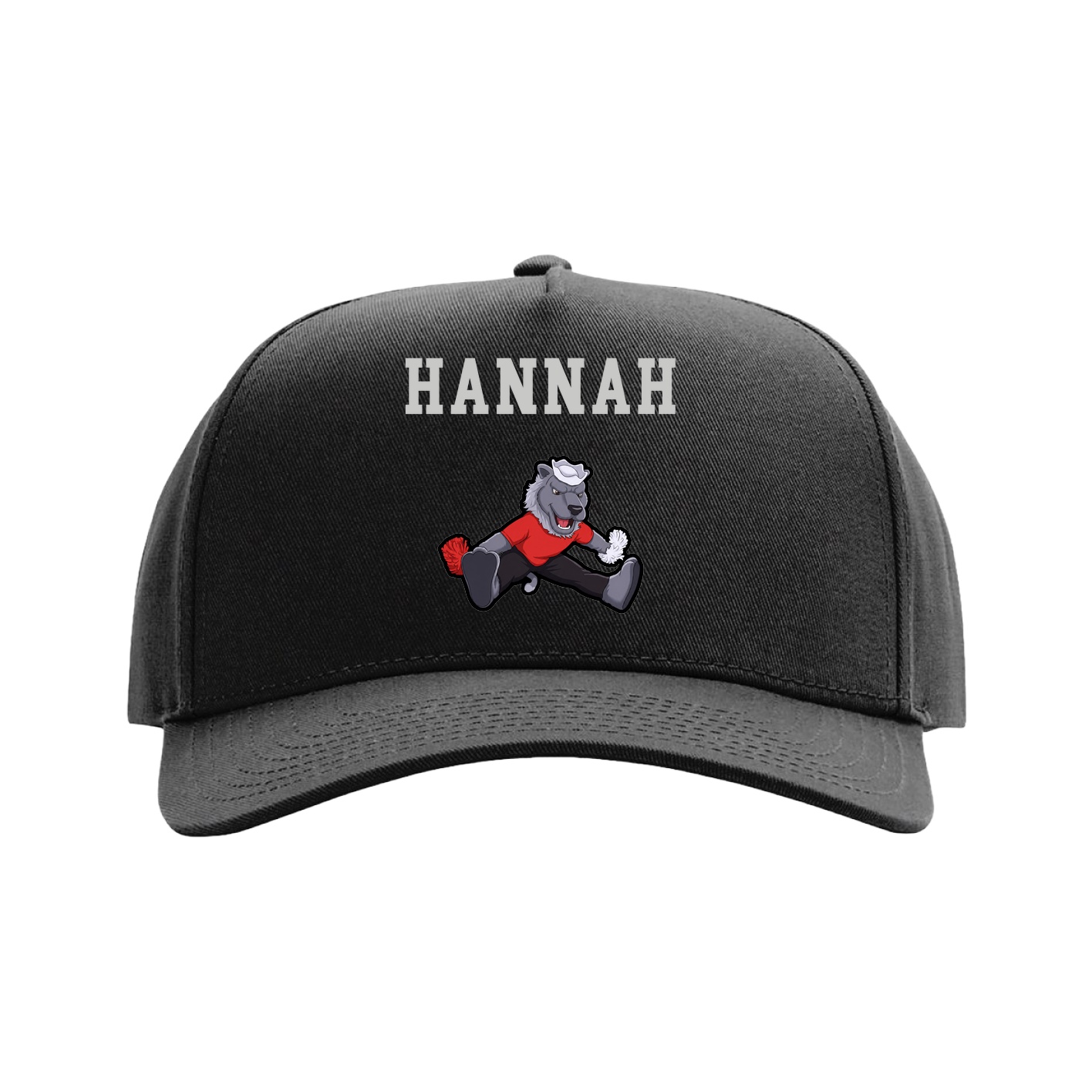 Full Fabric Five-Panel Champ Cap — Shirsey in Black