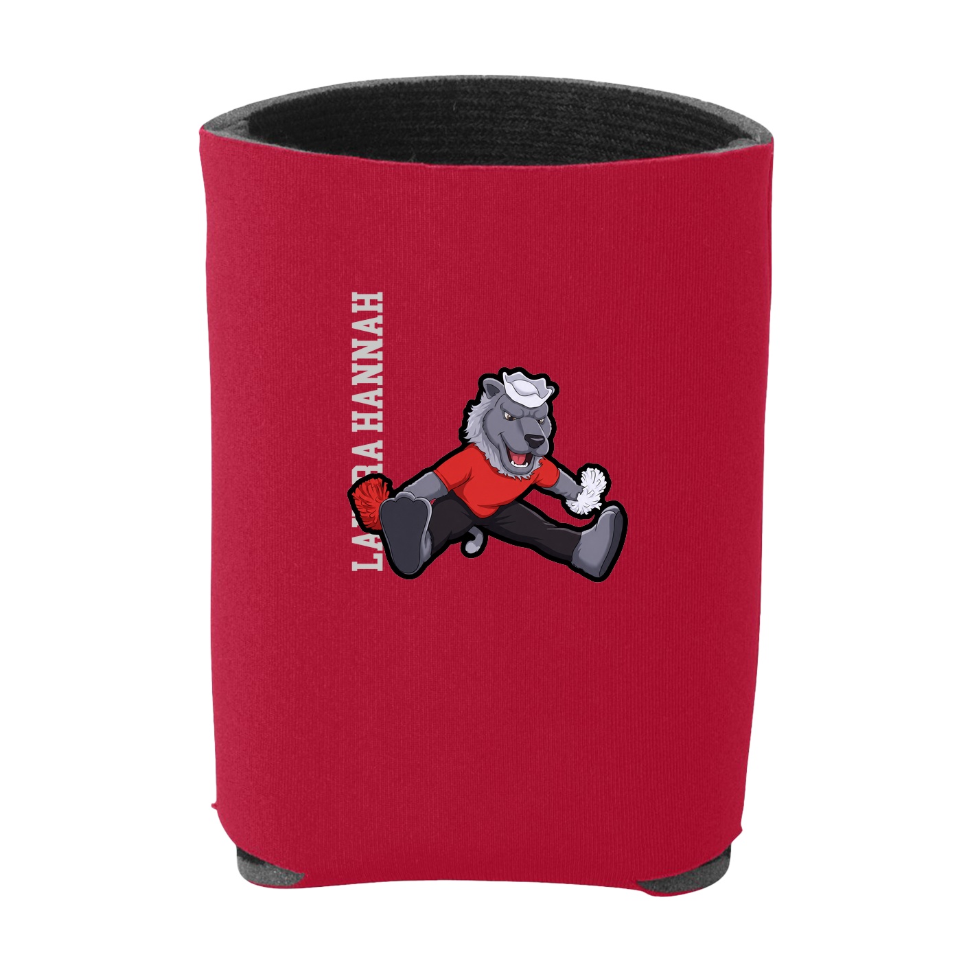 Can Holder — Name Vertical in Red
