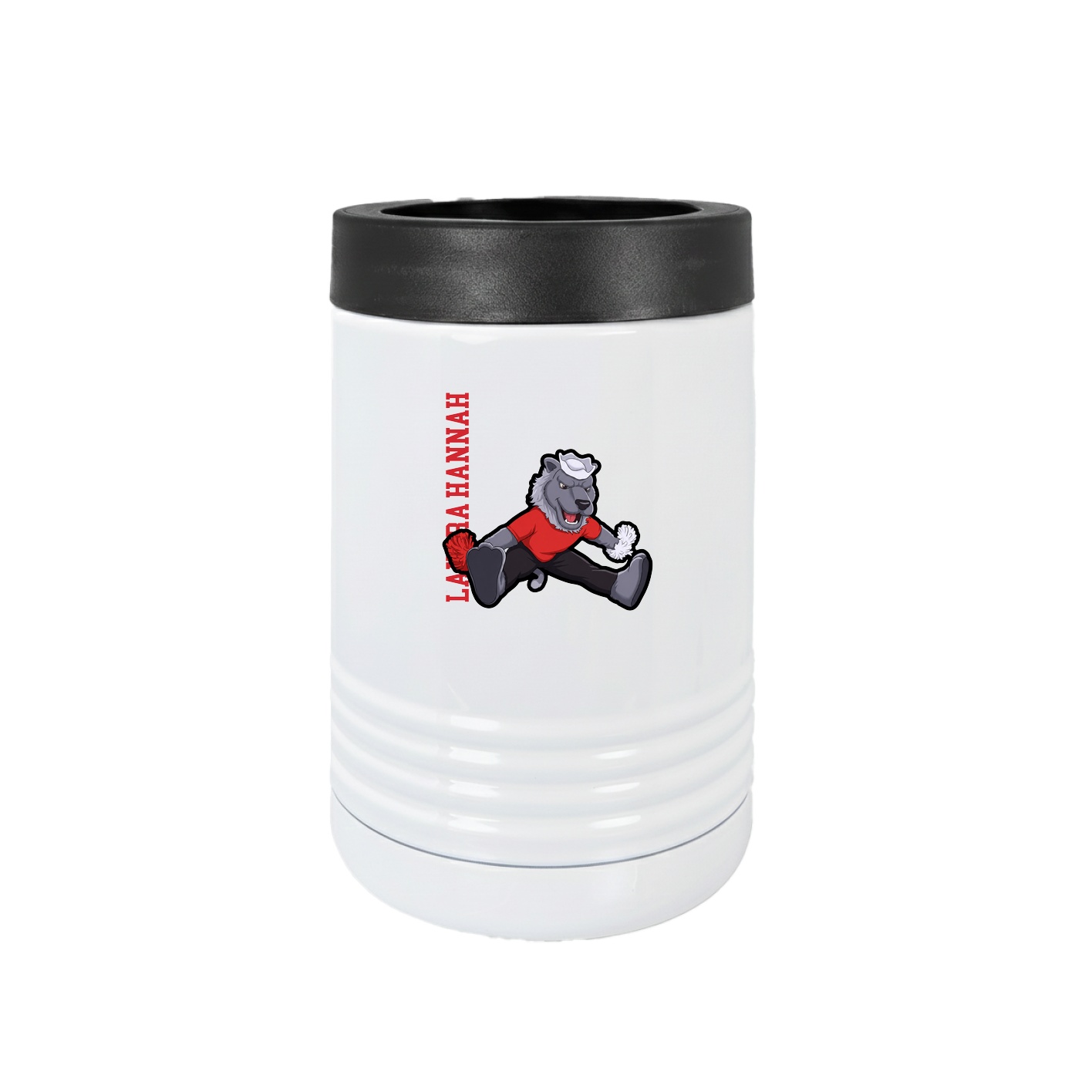 Beverage Holder — Name Vertical in White