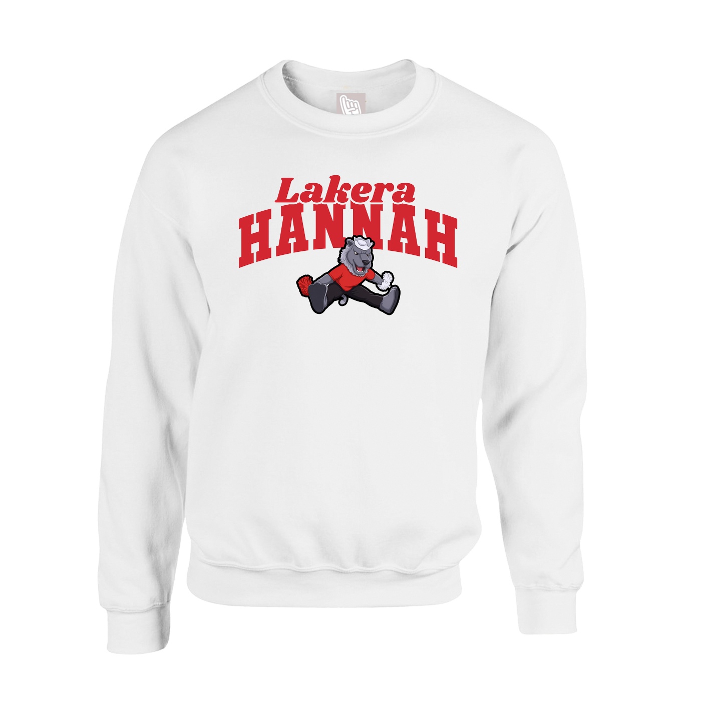 Fleece Crew — Signature Arch in White