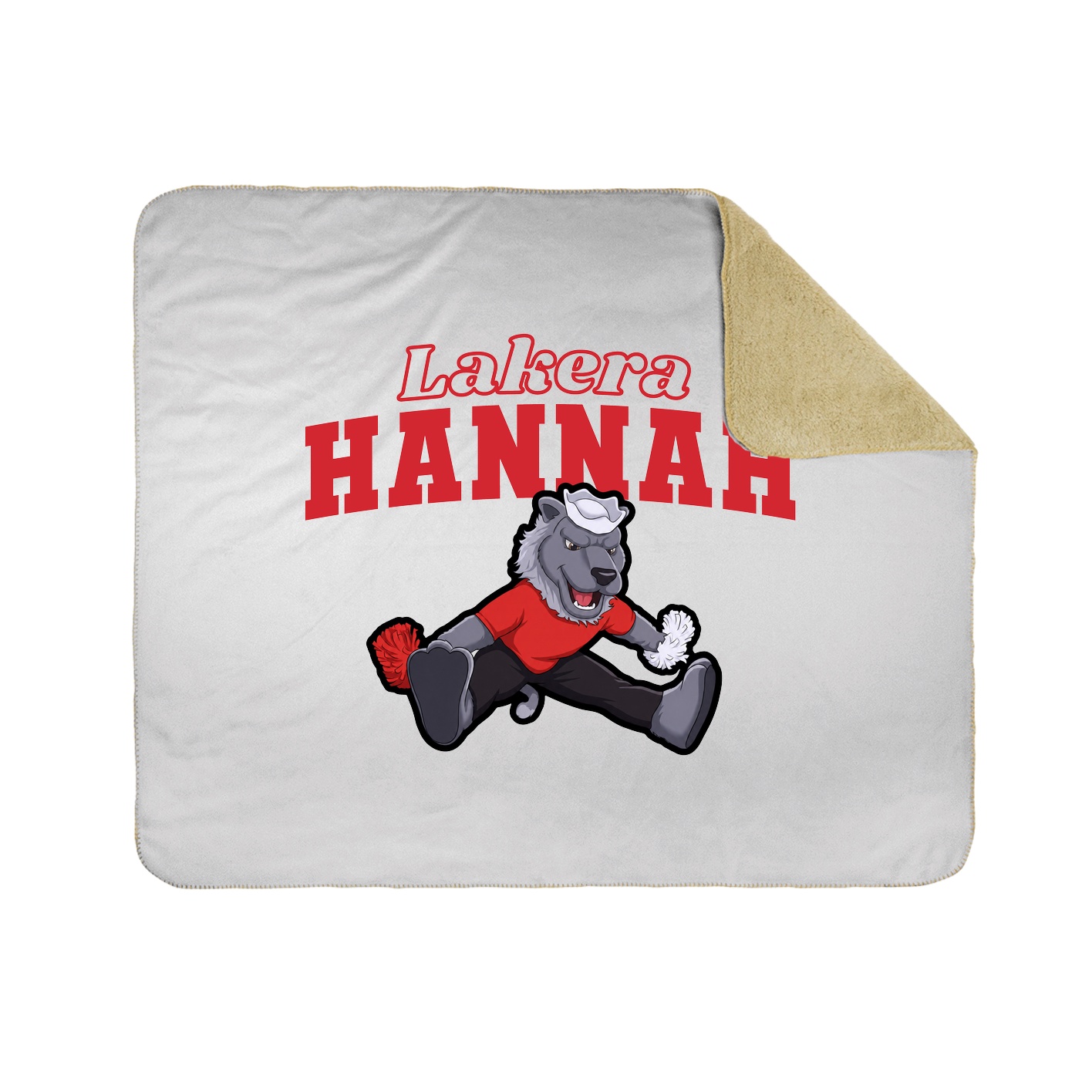 Throw Blanket — Name Arch in White