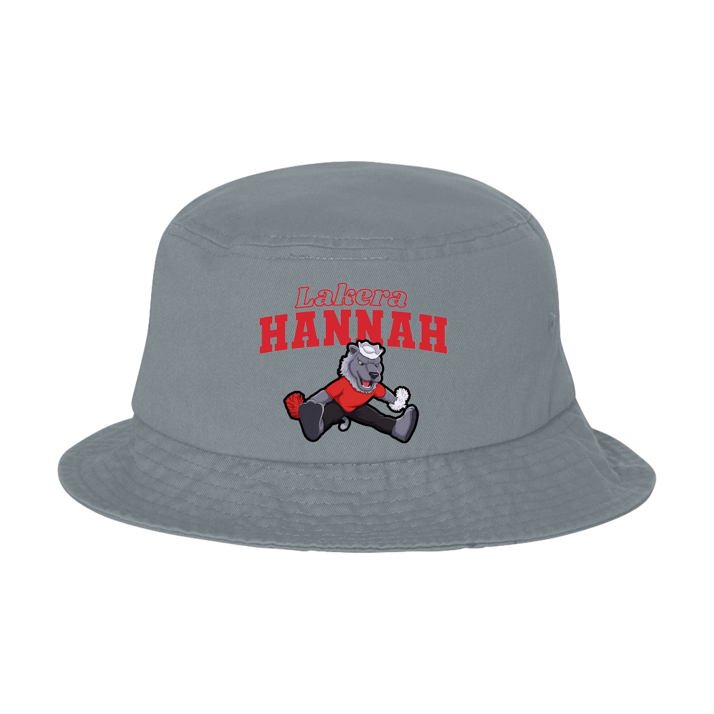 Bucket Cap — Name Arch in Grey