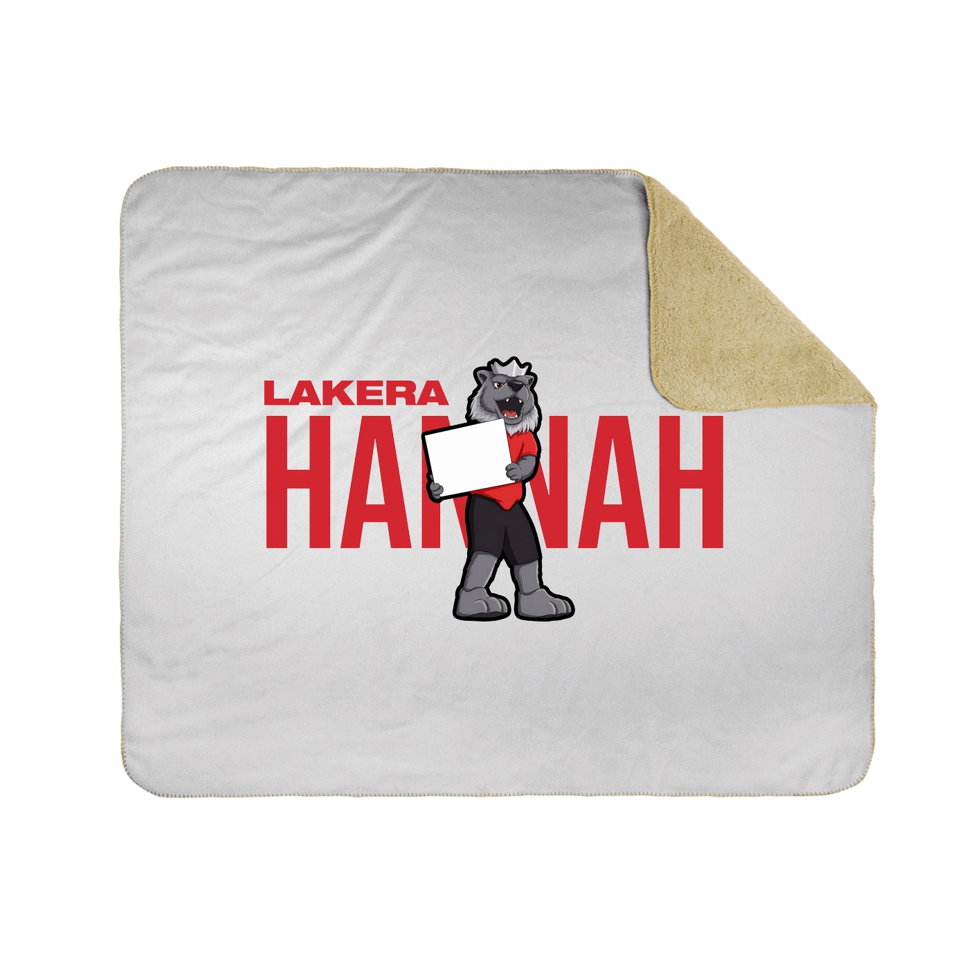 Throw Blanket — Player Name in White