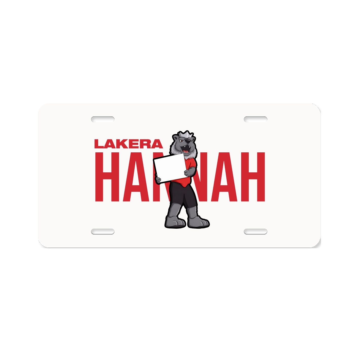 License Plate — Player Name in Classic