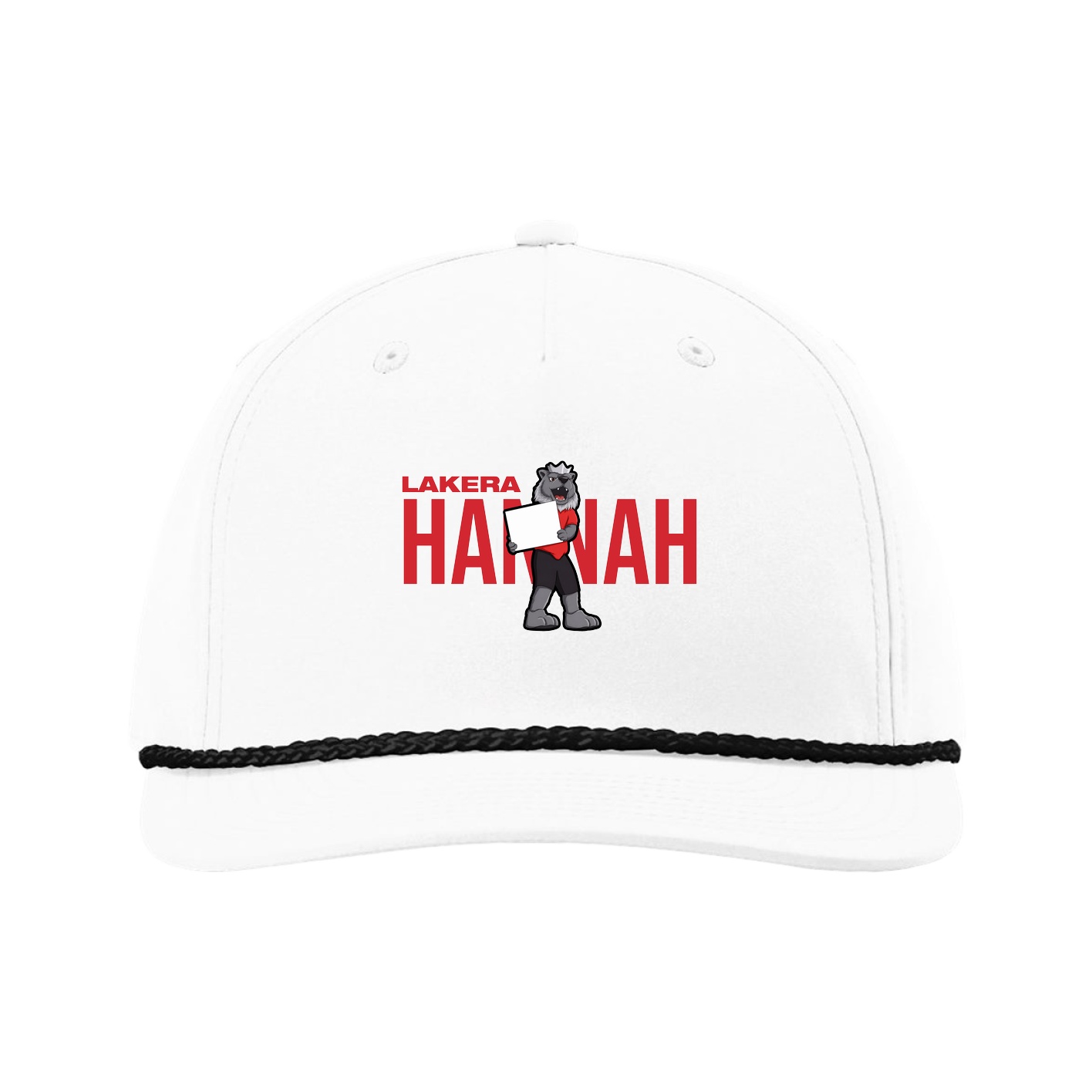 Five-Panel Classic Rope Cap — Player Name in White