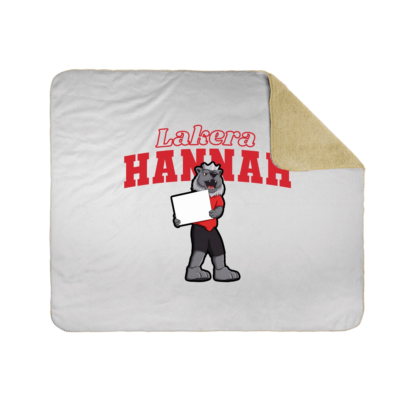 Throw Blanket — Name Arch in White