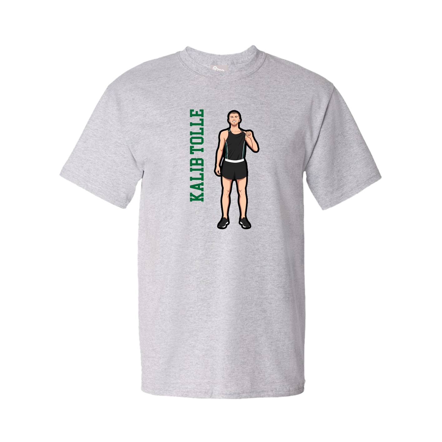 Youth Tee — Name Vertical in Grey