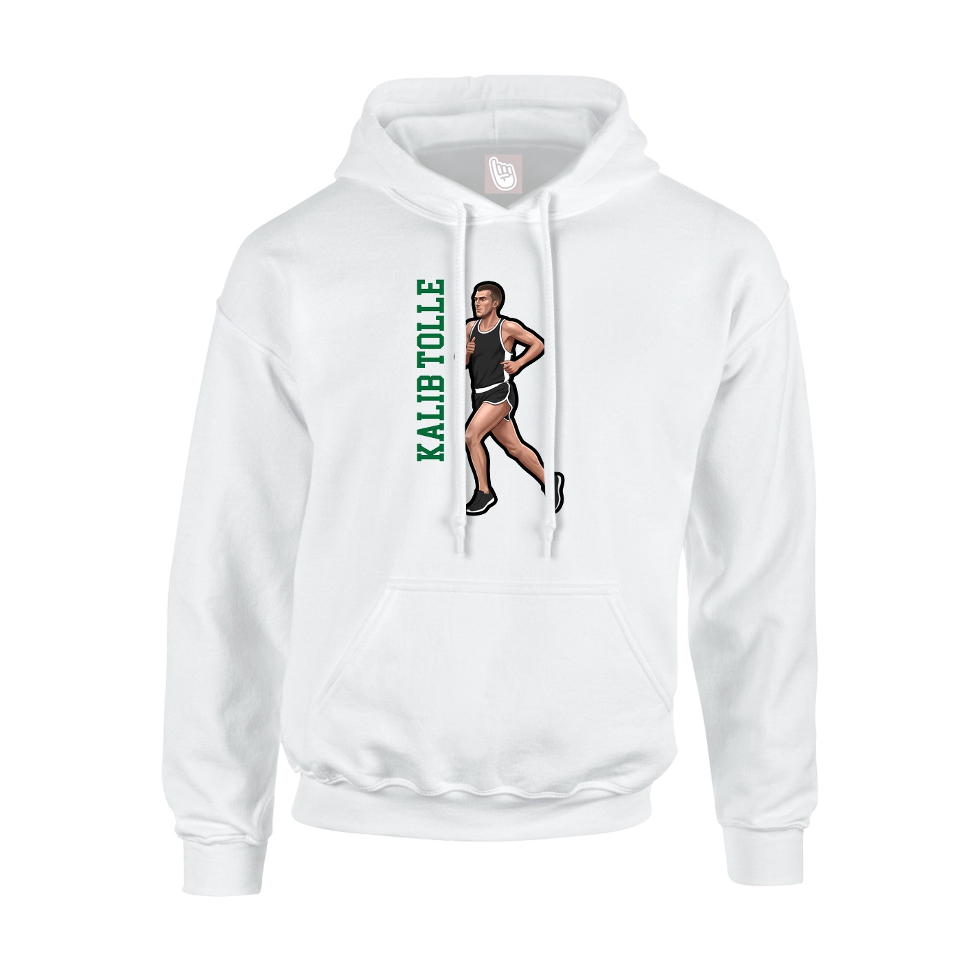 Youth Hoodie — Name Vertical in White
