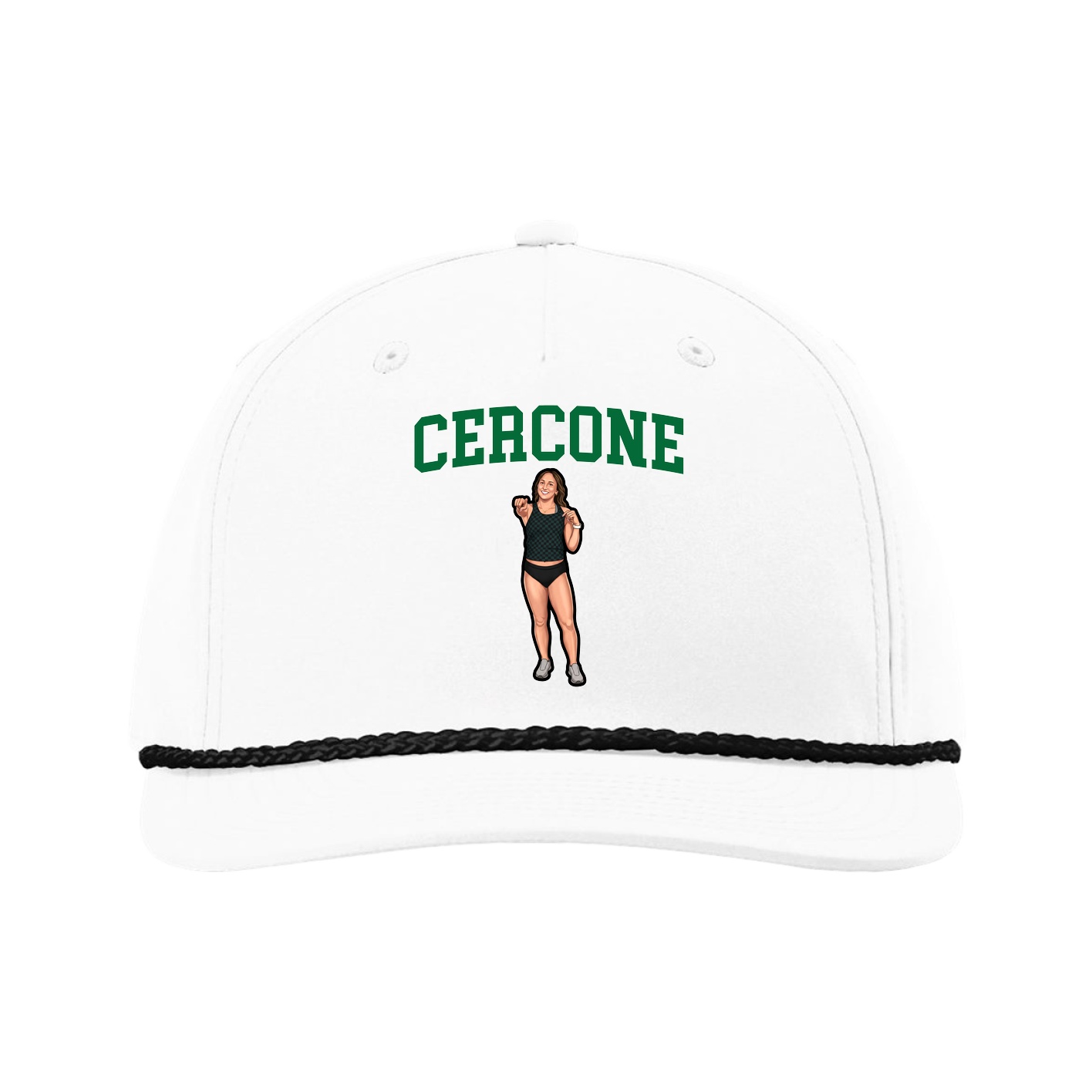Five-Panel Classic Rope Cap — Shirsey in White