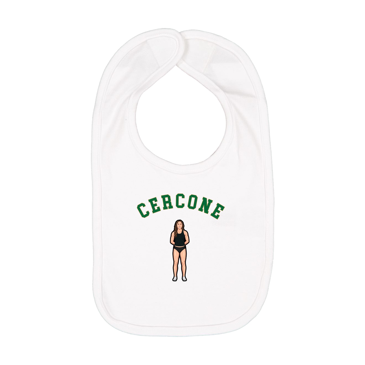 Infant Bib — Shirsey Arch in White