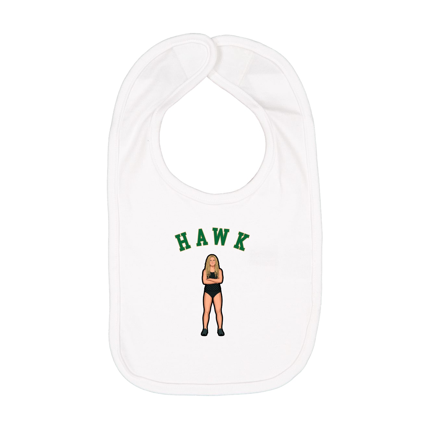 Infant Bib — Shirsey Arch in White
