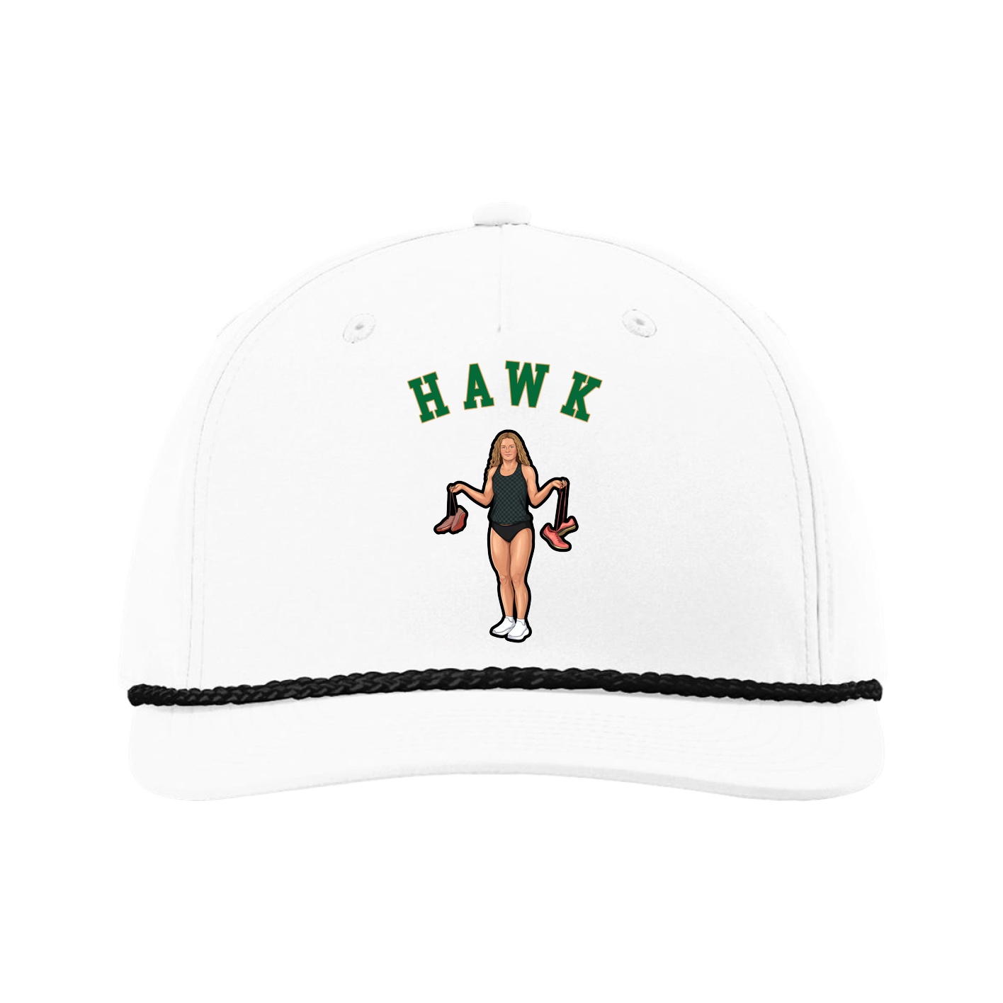 Five-Panel Classic Rope Cap — Shirsey Arch in White