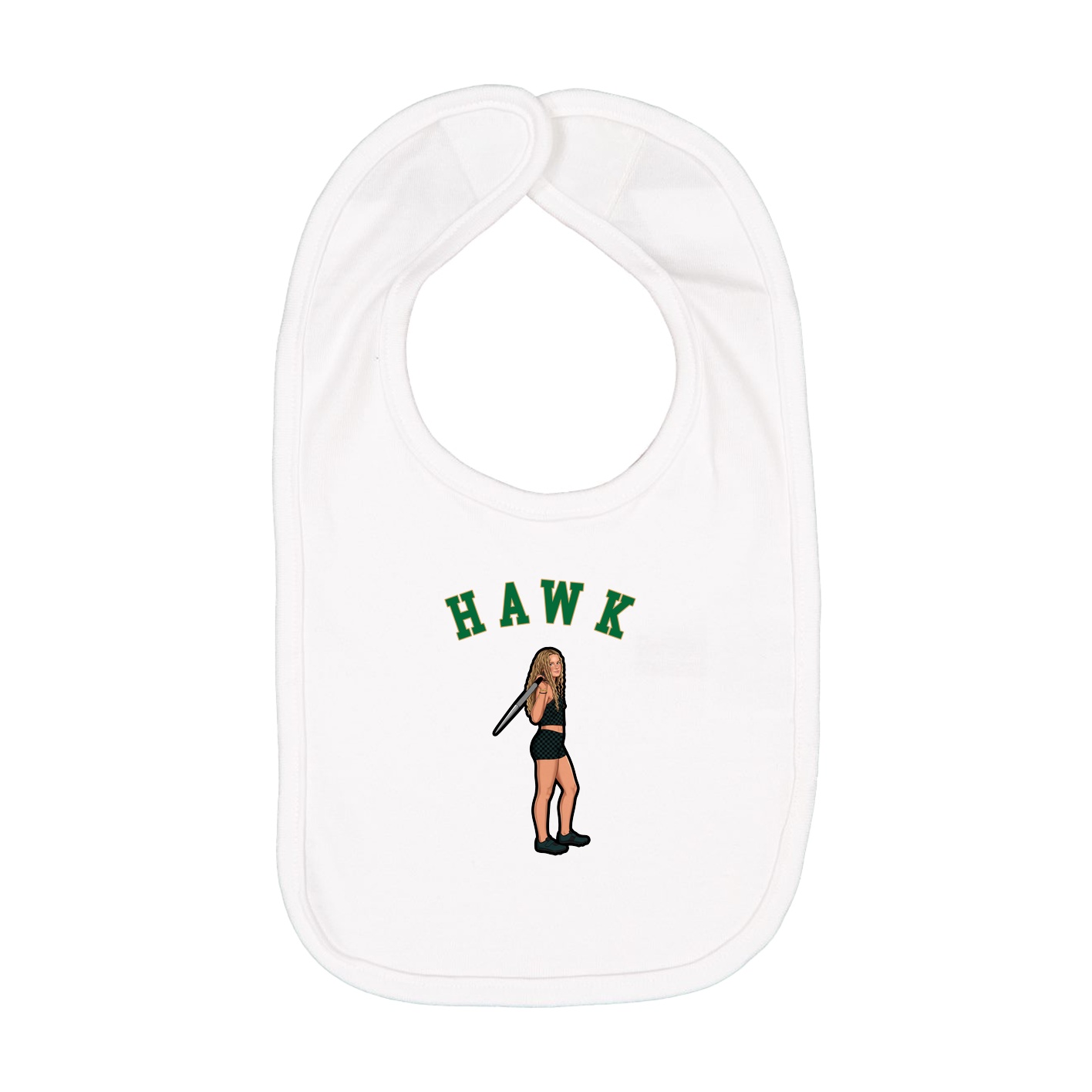 Infant Bib — Shirsey Arch in White