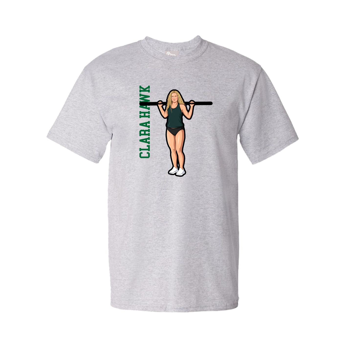 Tee — Name Vertical in Grey