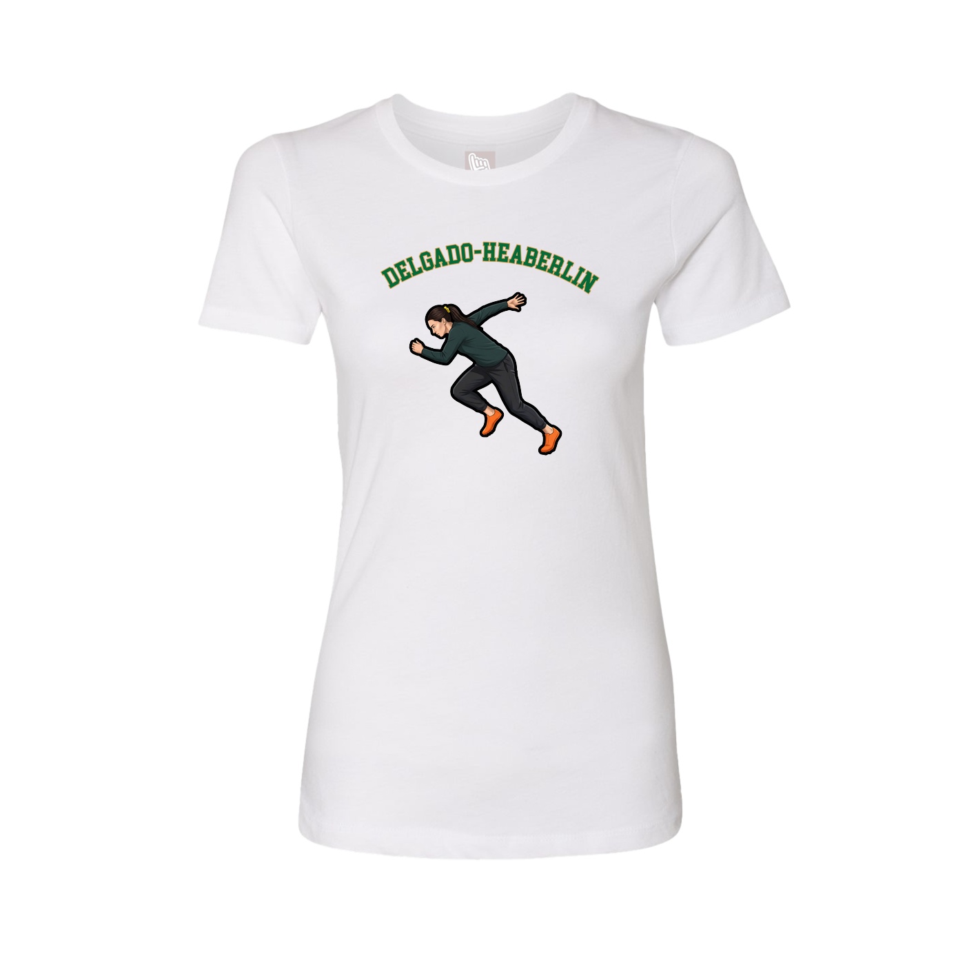 Fitted Women's Tee — Shirsey Arch in White