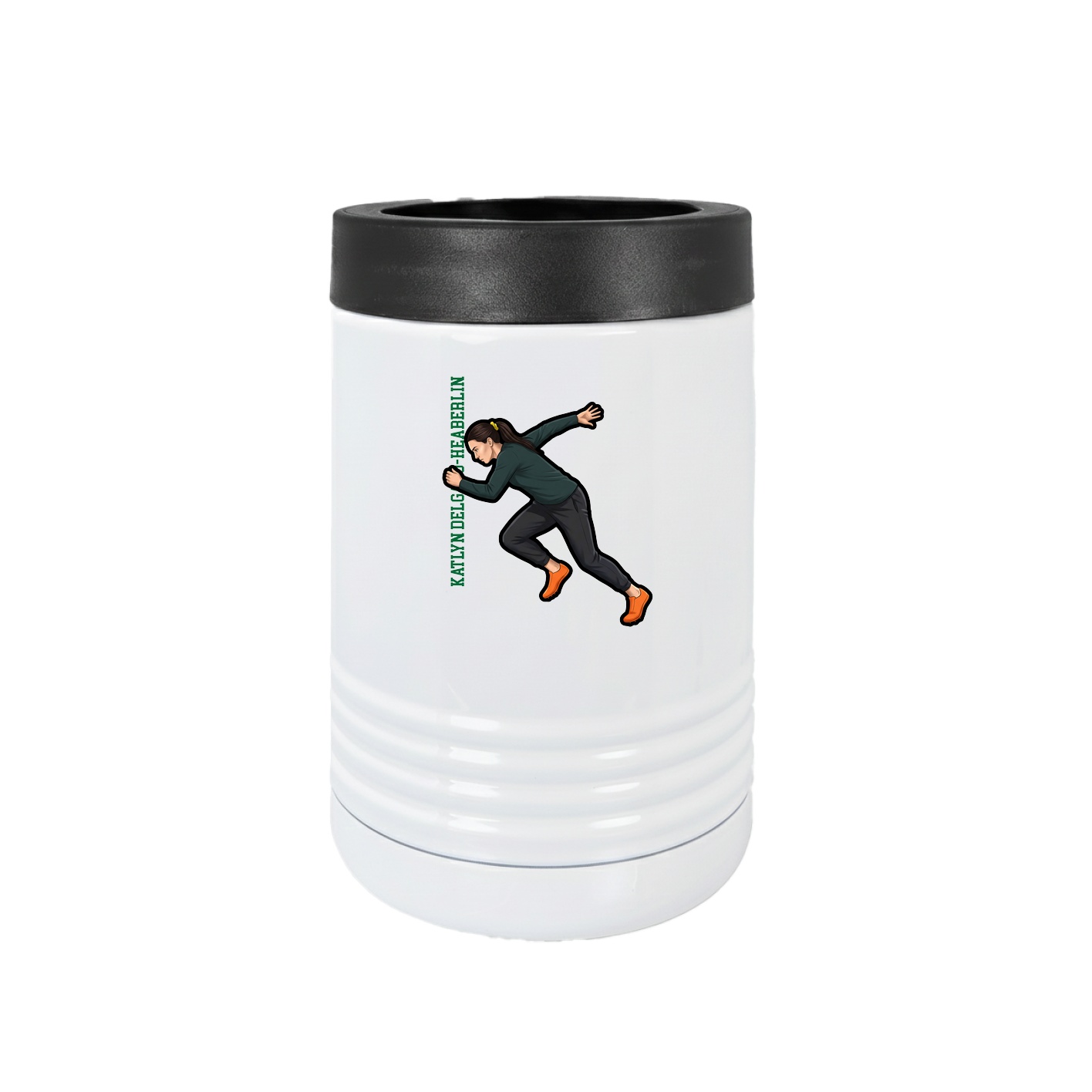 Beverage Holder — Name Vertical in White