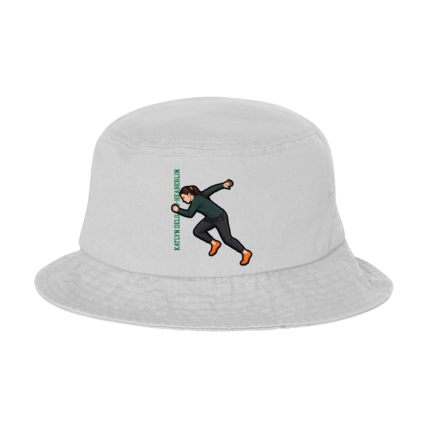 Bucket Cap — Name Vertical in White