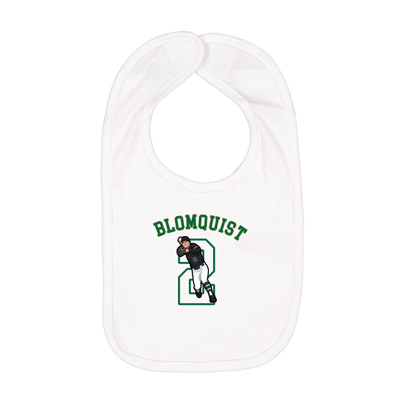 Infant Bib — Shirsey Arch in White