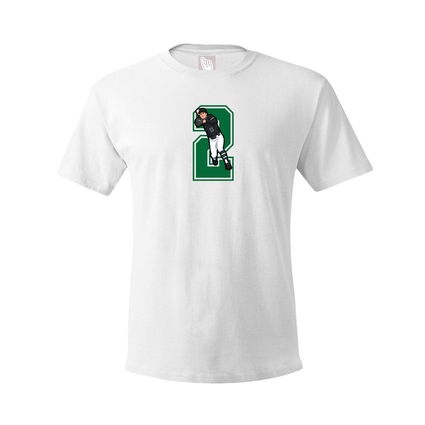 Youth Tee — Number in White