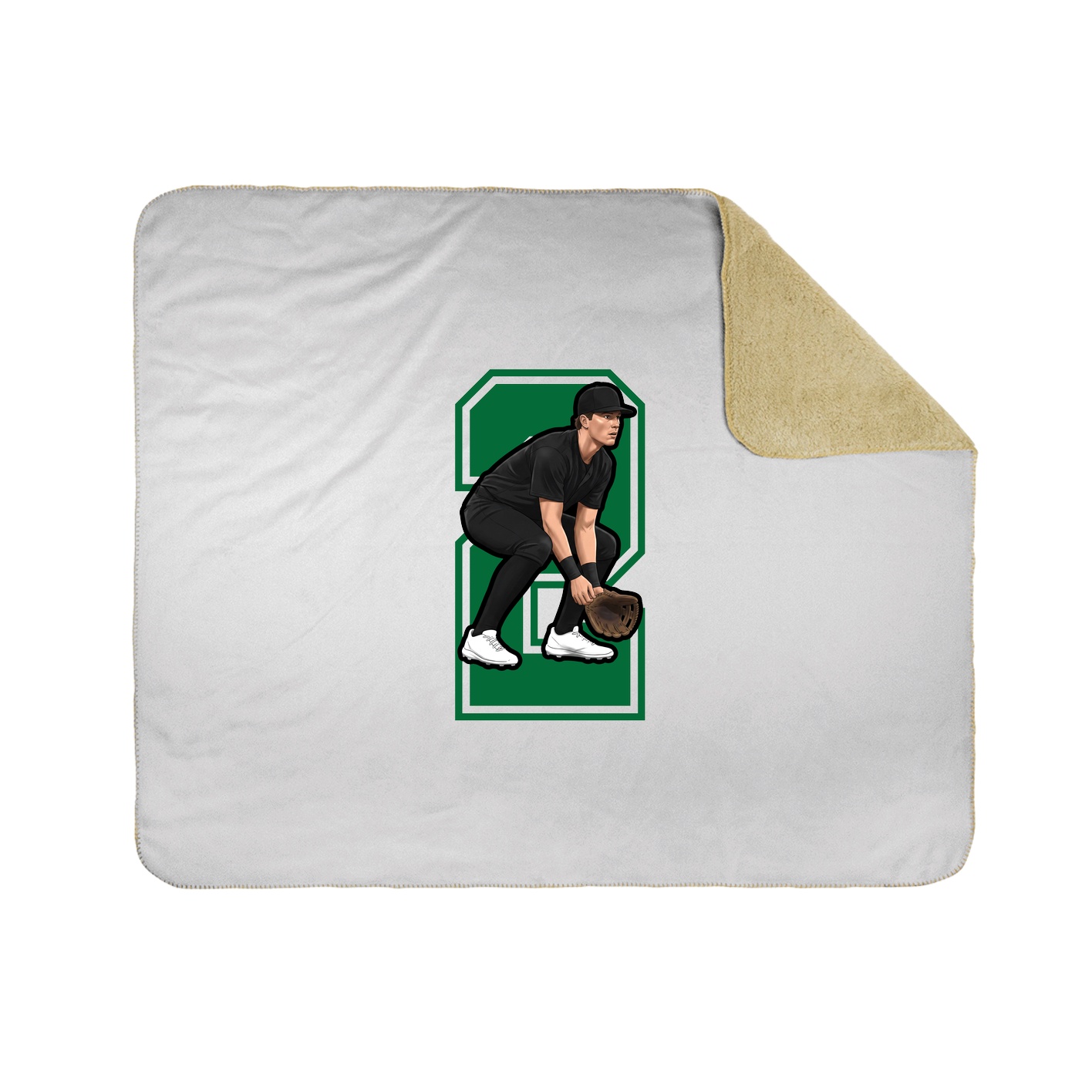 Throw Blanket — Number in White