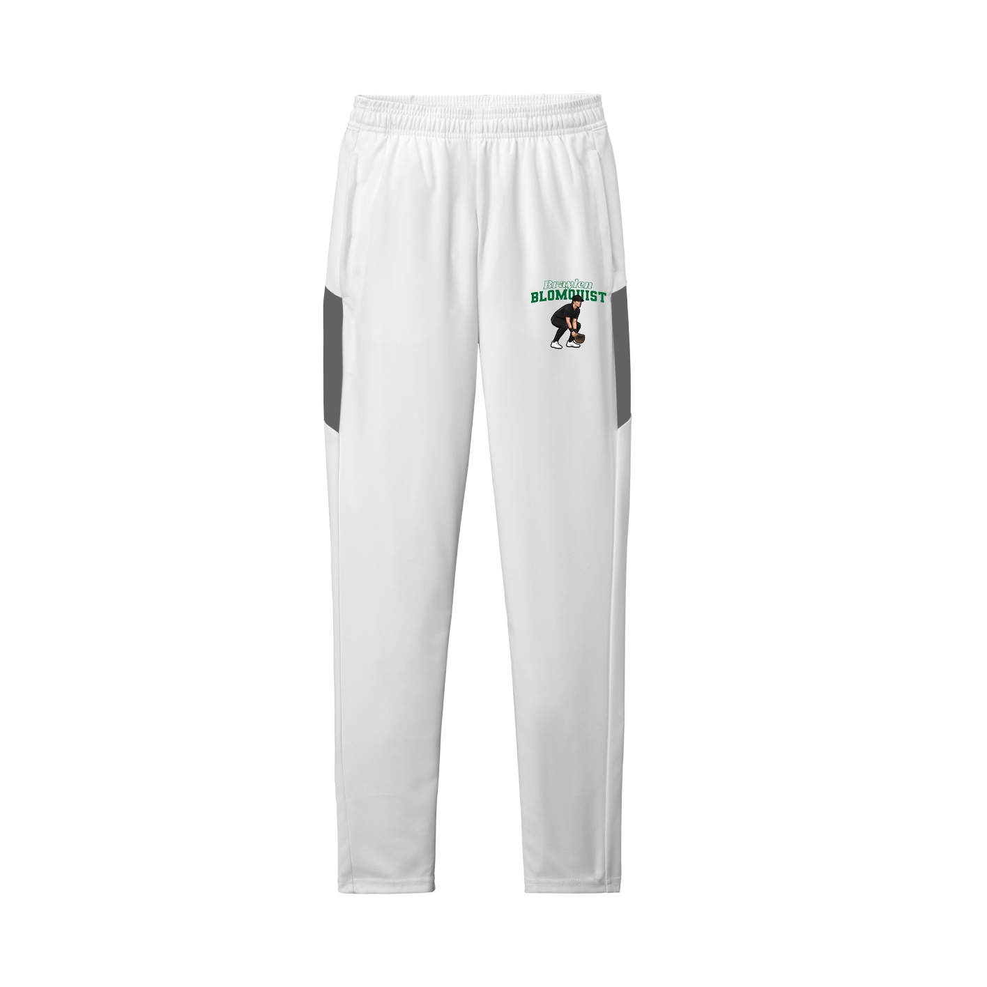 Team Travel Pant — Name Arch in White/Grey