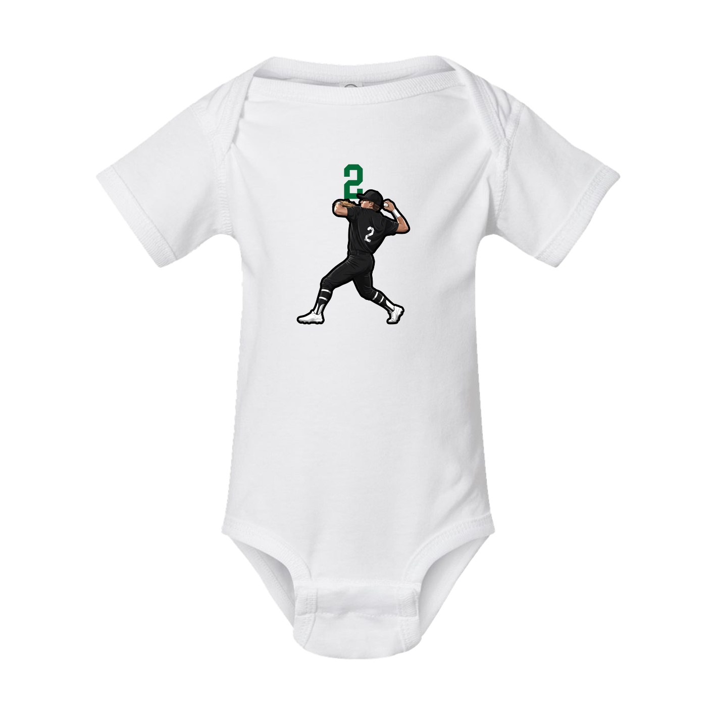 Baby Onesie — Number Top in White