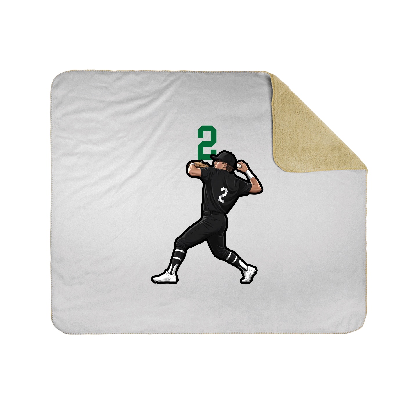 Throw Blanket — Number Top in White