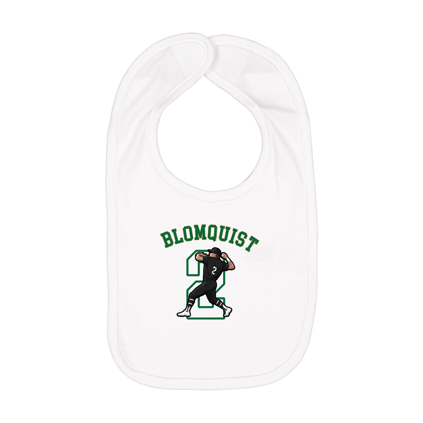 Infant Bib — Shirsey Arch in White
