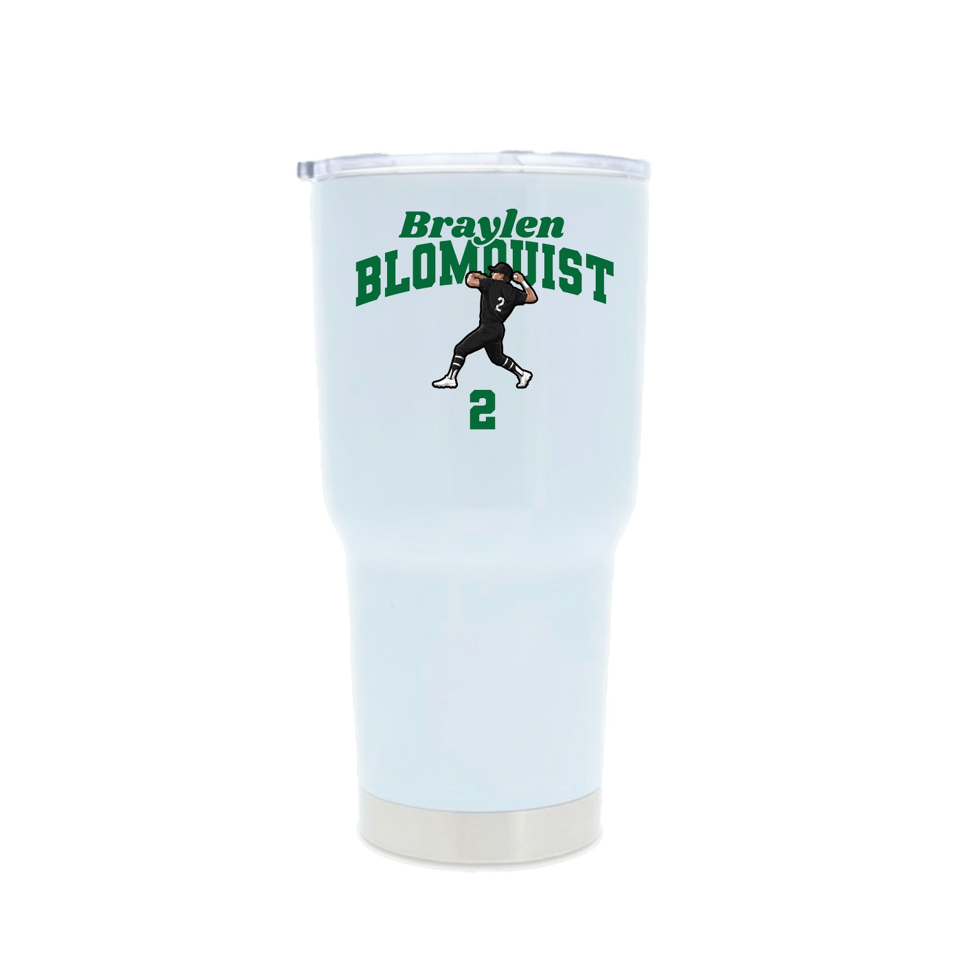 30oz Stainless Steel Tumbler — Signature Arch in White