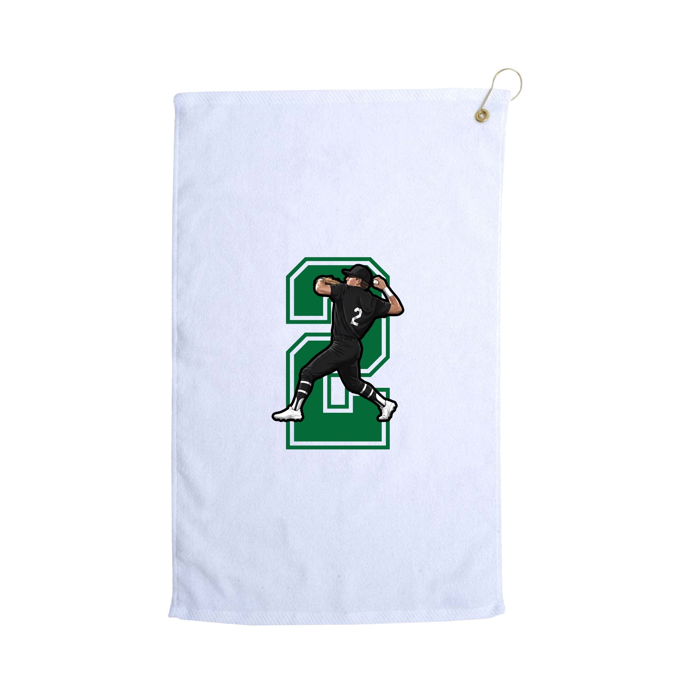 Golf Towel — Number in White