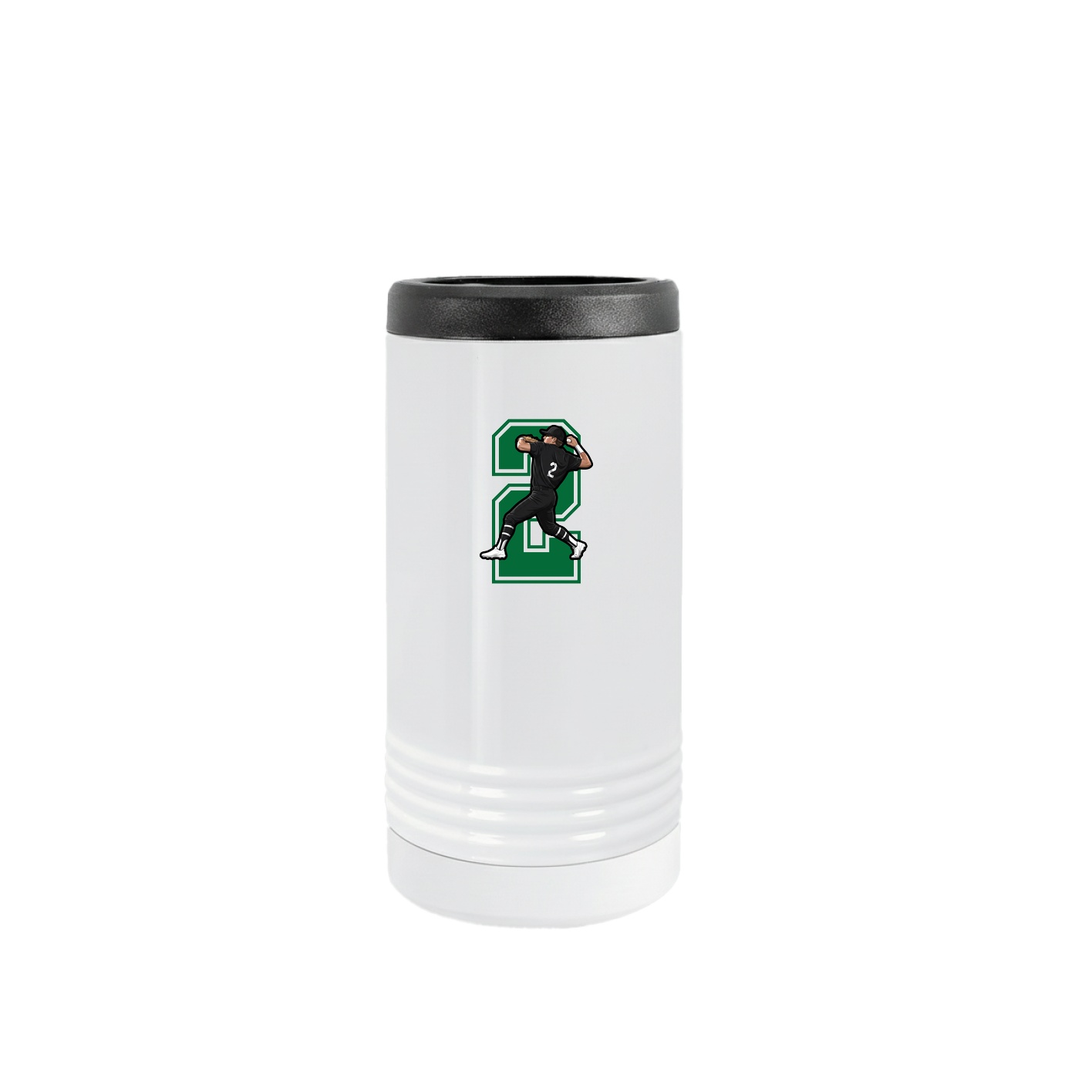 Slim Beverage Holder — Number in White