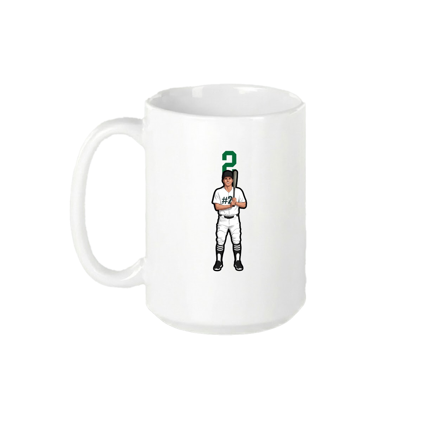 15oz Coffee Mug — Number Top in White
