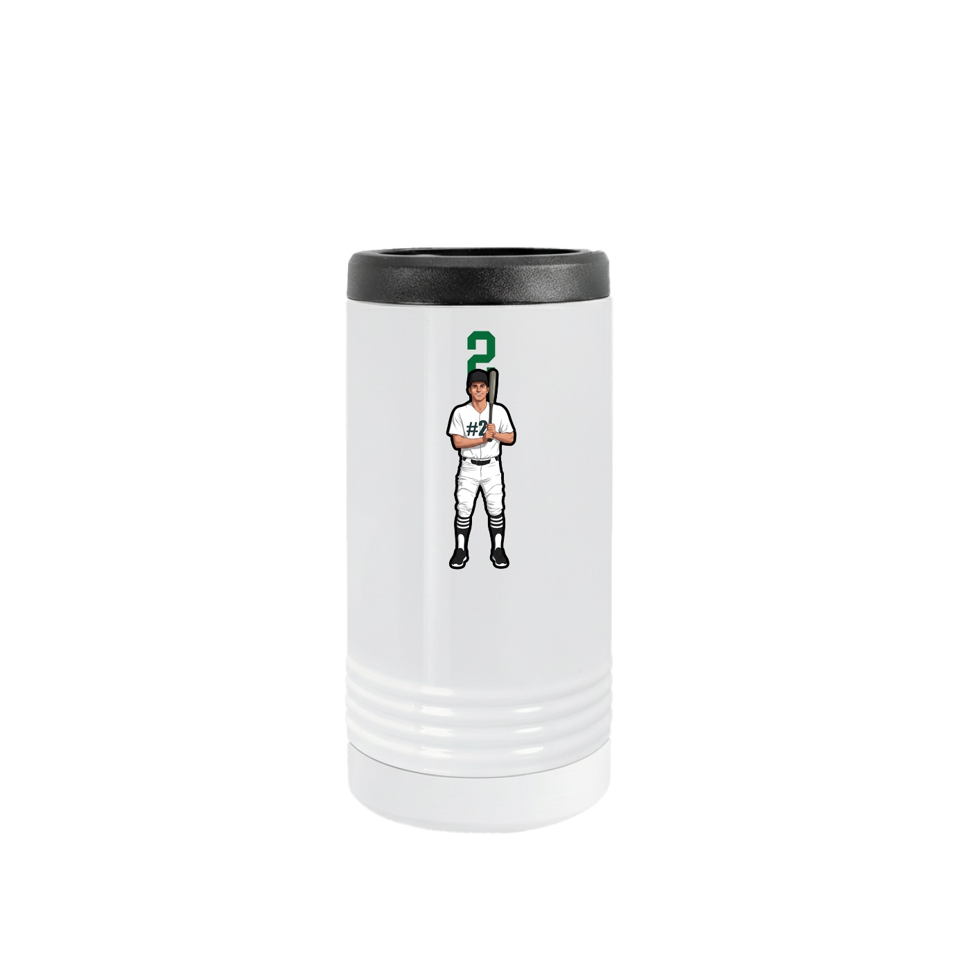 Slim Beverage Holder — Number Top in White