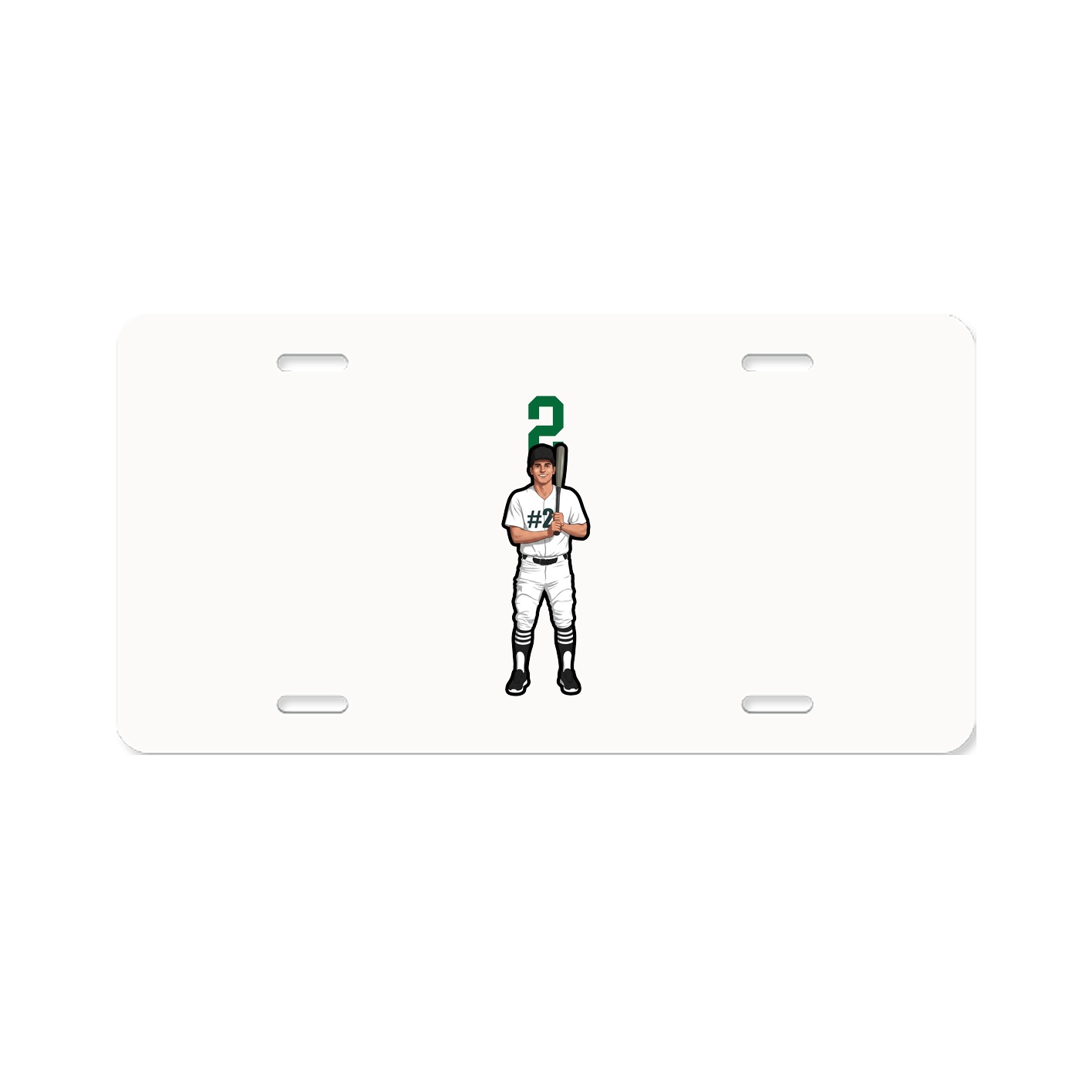 License Plate — Number Top in Classic