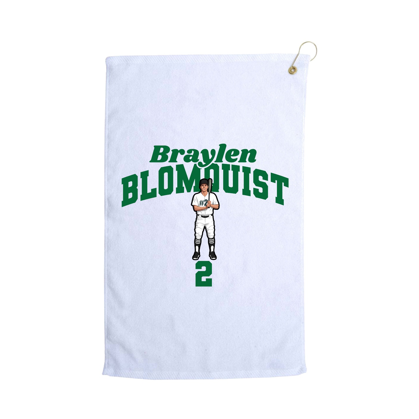 Golf Towel — Signature Arch in White