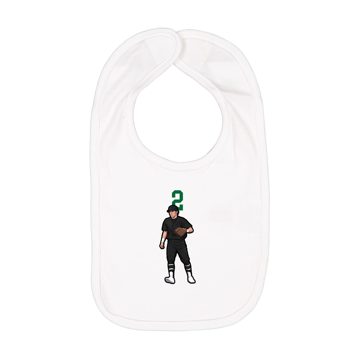 Infant Bib — Number Top in White