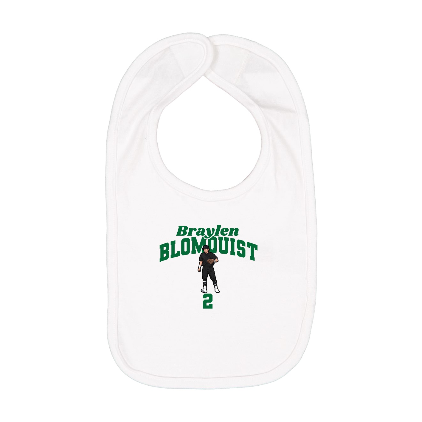 Infant Bib — Signature Arch in White