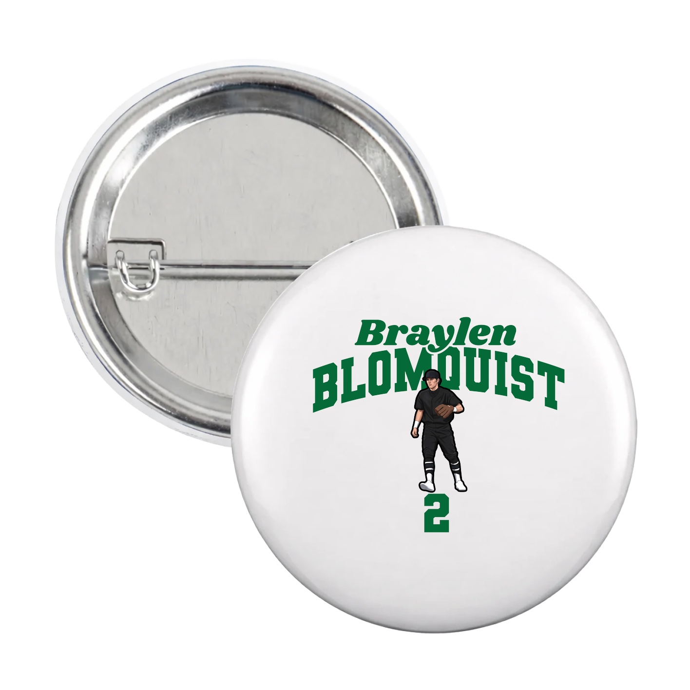 Game Day Button — Signature Arch in White