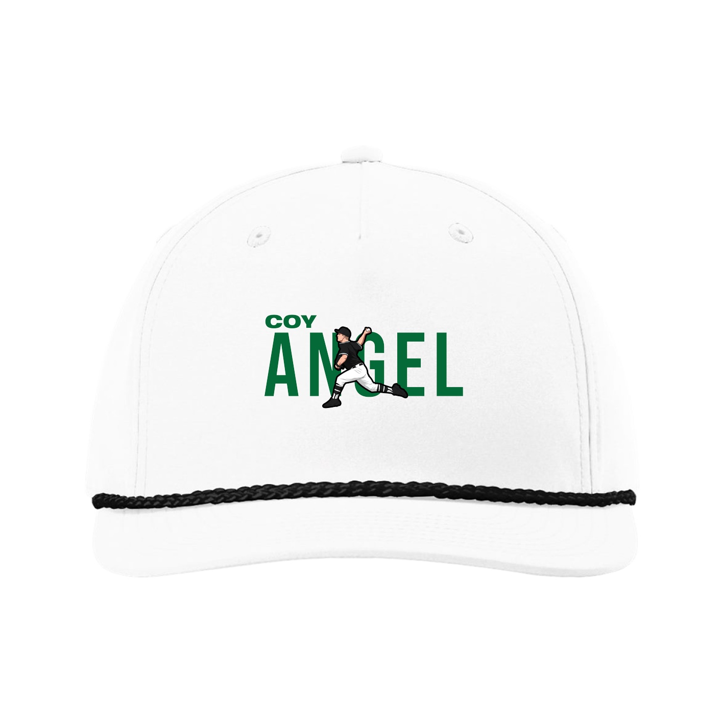 Five-Panel Classic Rope Cap — Player Name in White