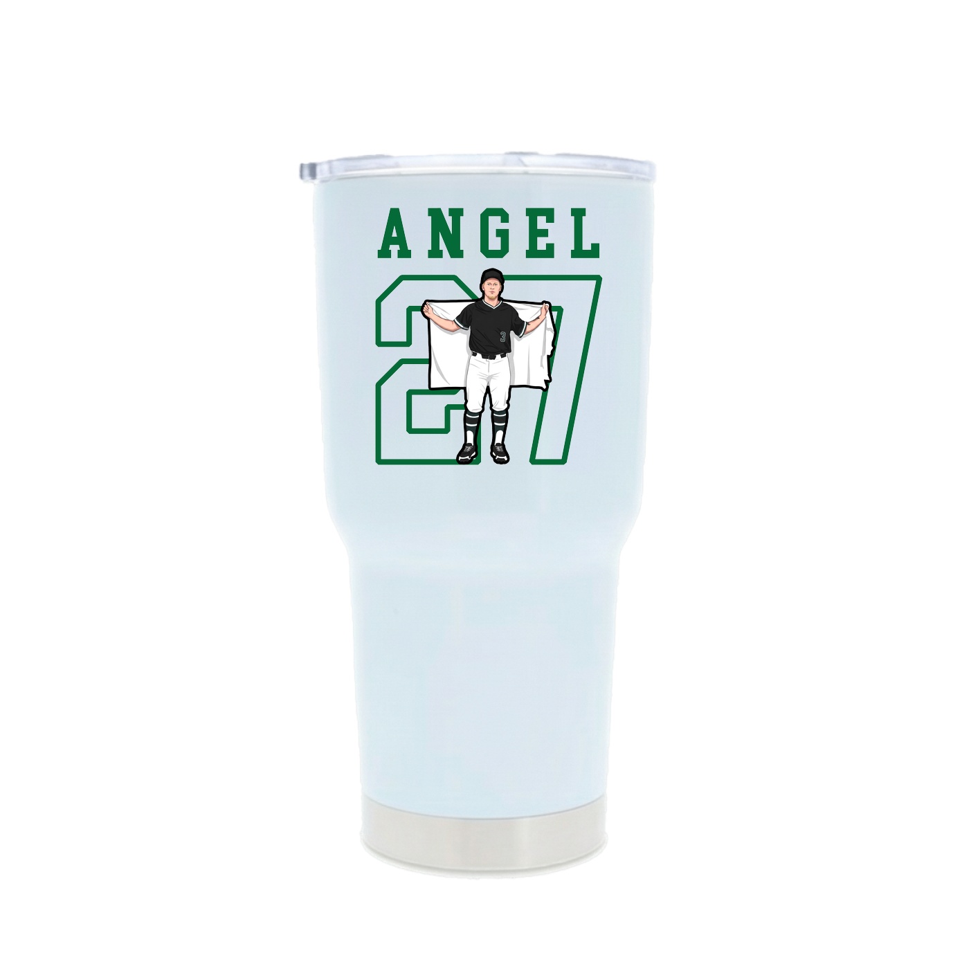 30oz Stainless Steel Tumbler — Shirsey in White