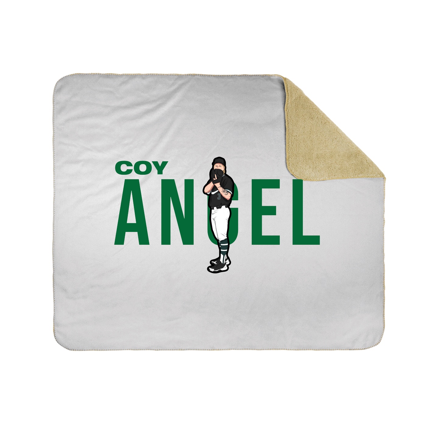 Throw Blanket — Player Name in White