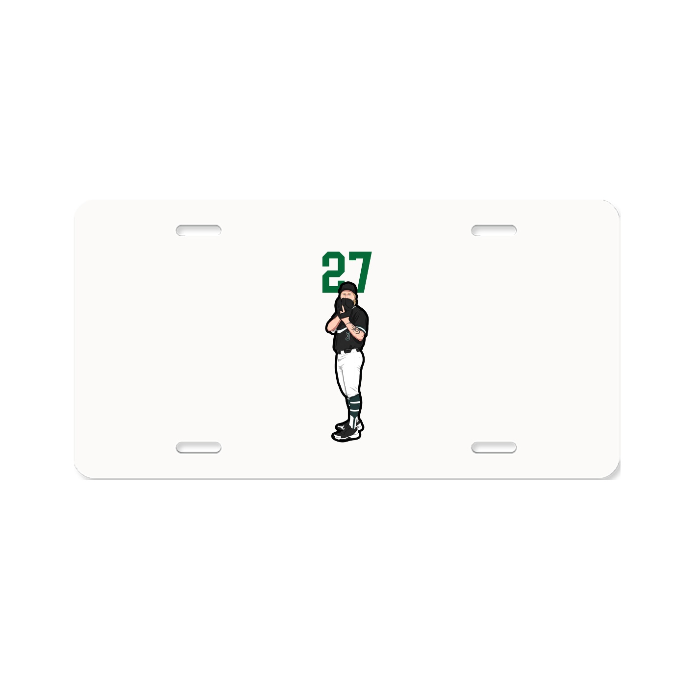 License Plate — Number Top in Classic