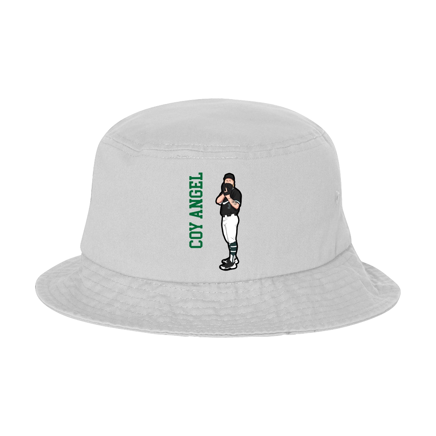 Bucket Cap — Name Vertical in White