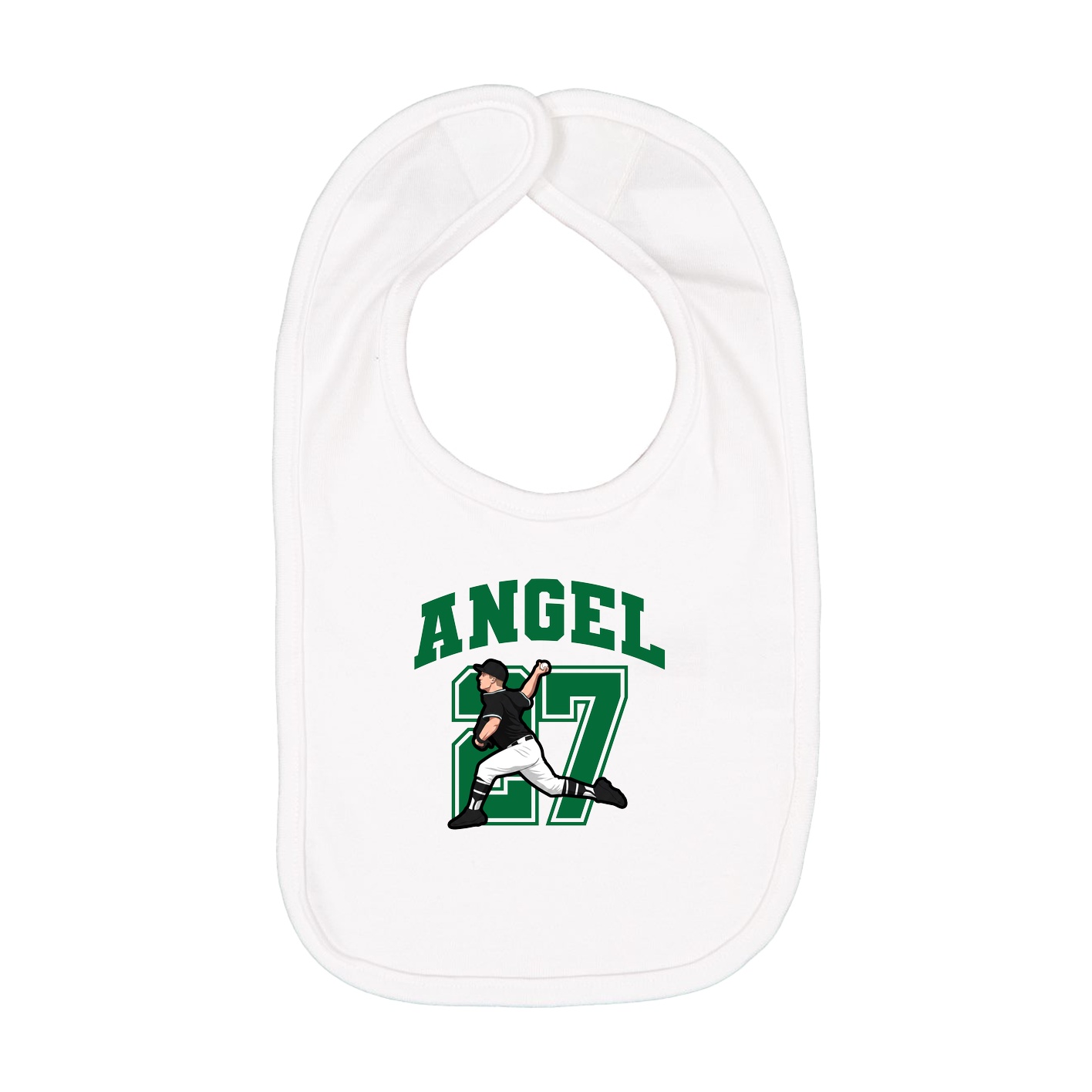 Infant Bib — Number in White