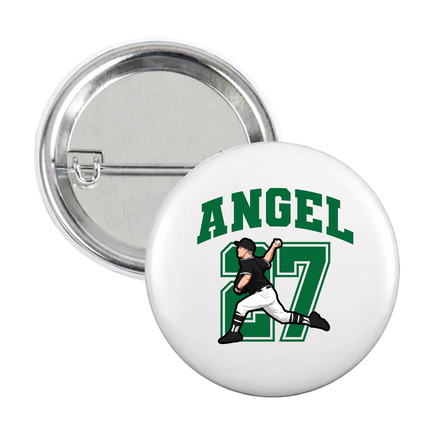 Game Day Button — Number in White