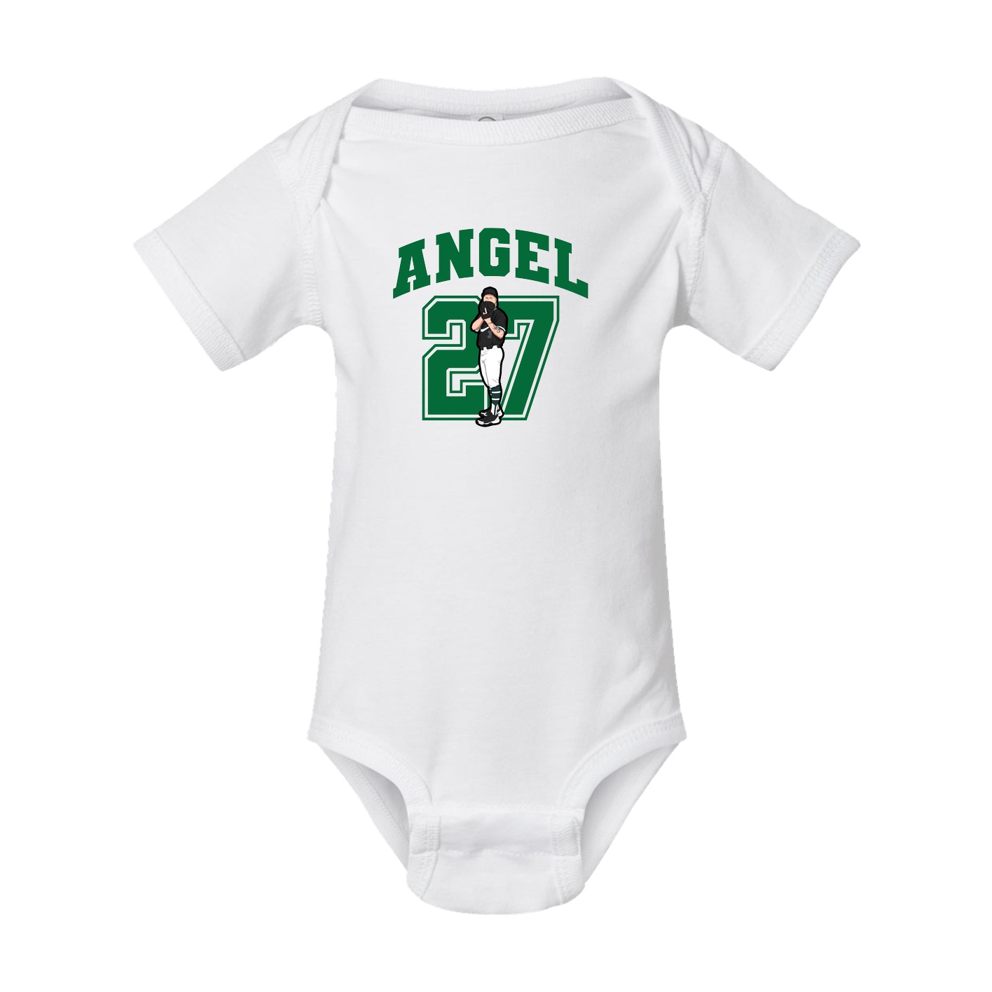 Baby Onesie — Number in White