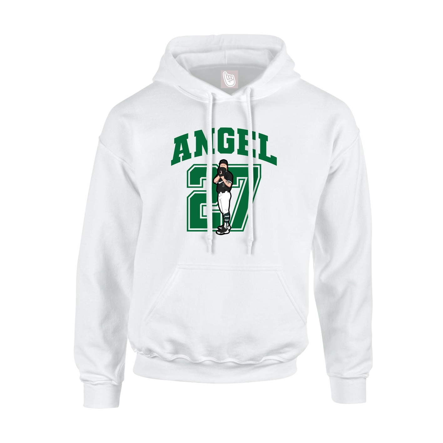 Hoodie — Number in White